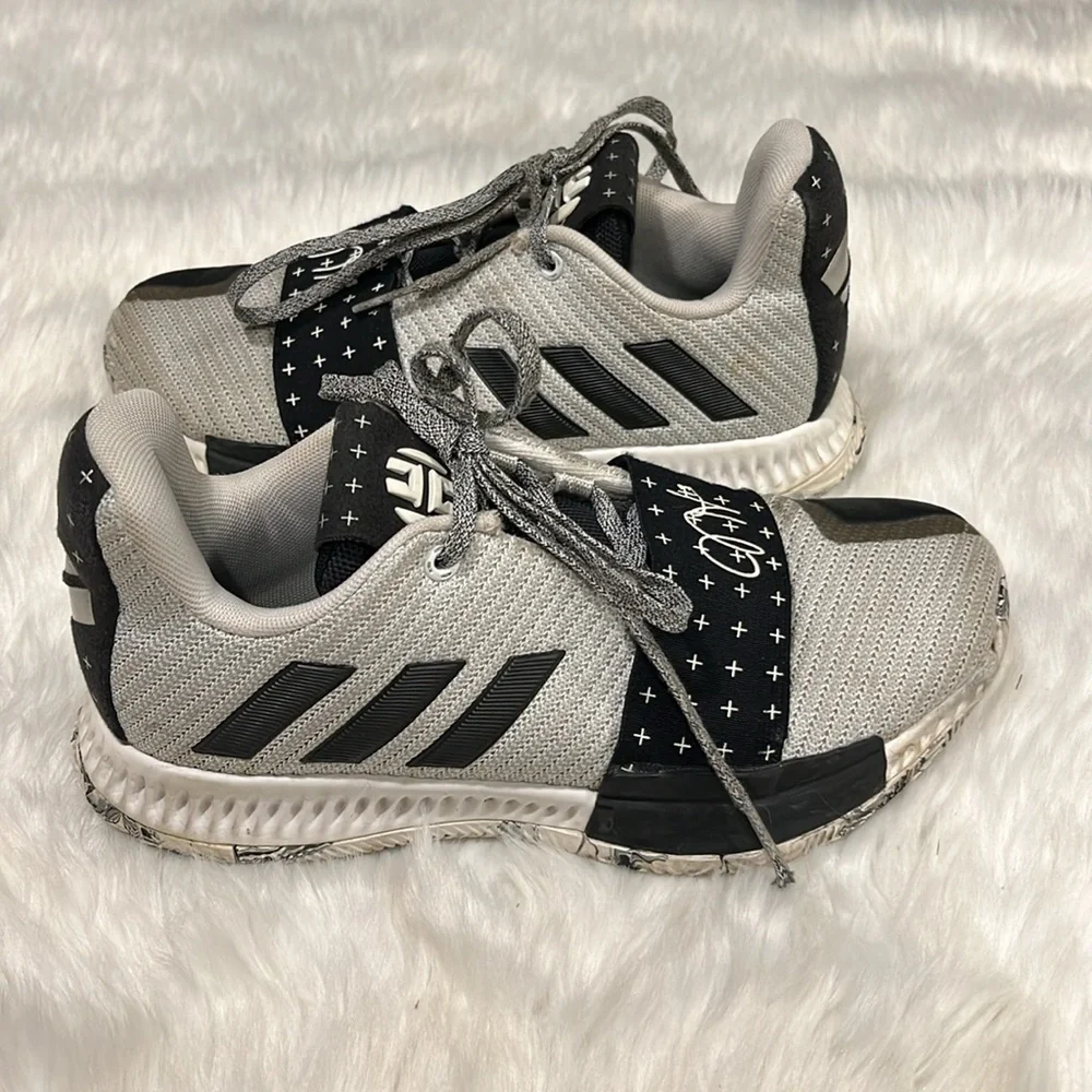 Adidas Harden Volume 3 Supernova Sneakers Kids Gray Black Size 3 1/2